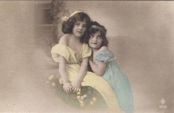 Carte victorienne enfants