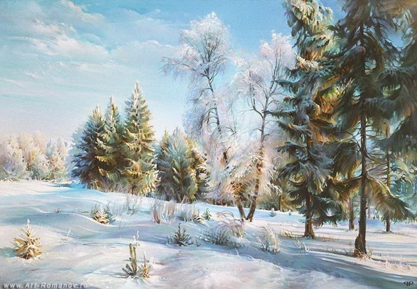 Paysage de neige - Roman Romanov