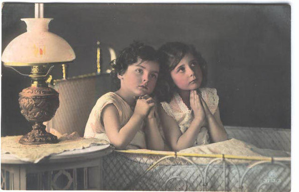 Carte victorienne enfants