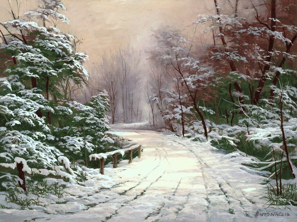 Paysage de neige de Egidio Antonaccio