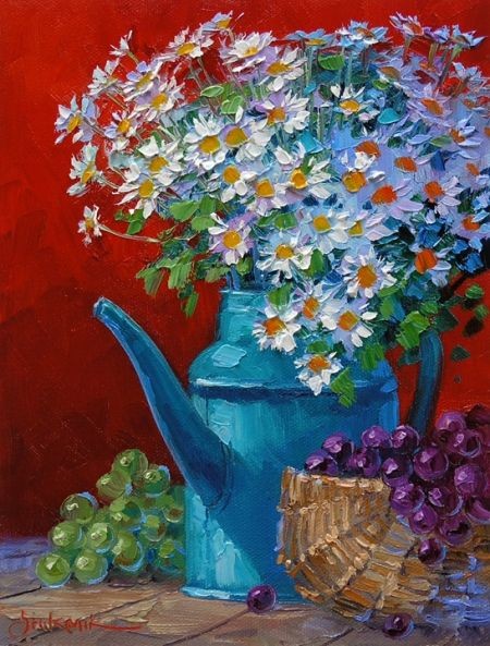 Fleurs en peinture