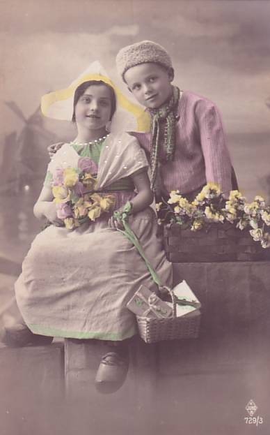 Carte victorienne enfants