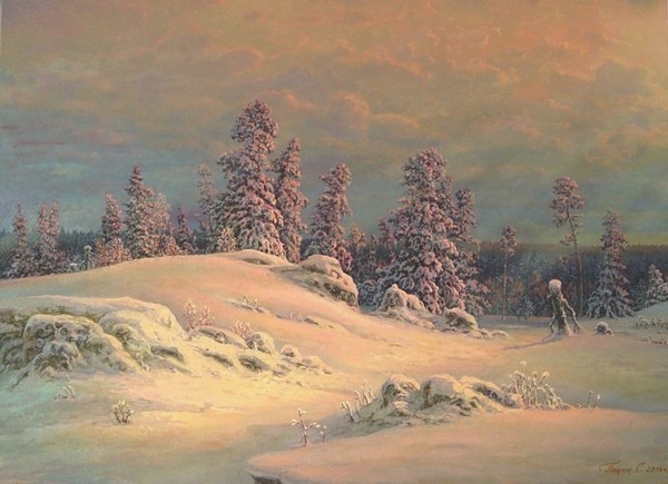 Paysage de neige de Sergey Panine