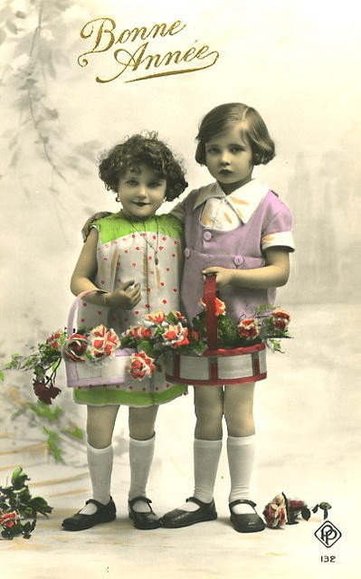 Carte  victorienne enfants