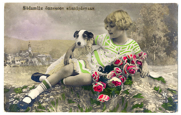 Carte victorienne enfants