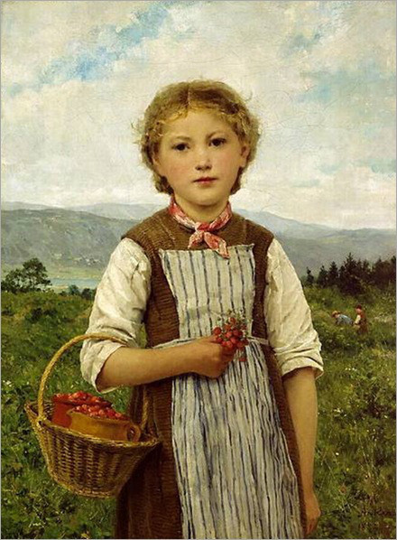 Enfant en peinture de Albert Samuel Anker.