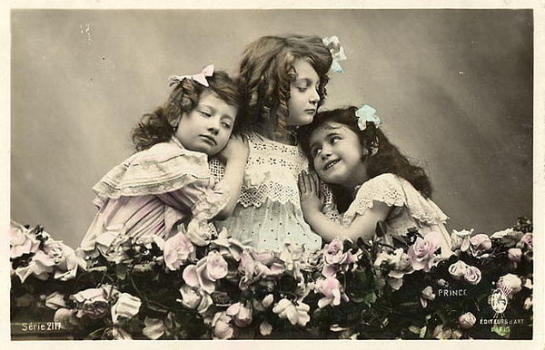 Carte victorienne enfants