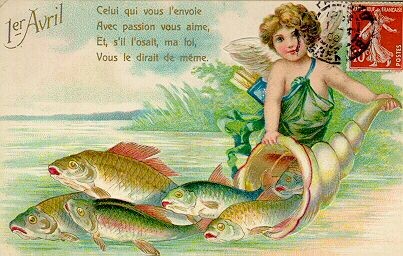 Cartes anciennes( Poisson d'Avril )