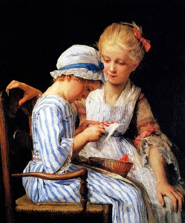 Enfants en peinture de Albert Samuel Anker.