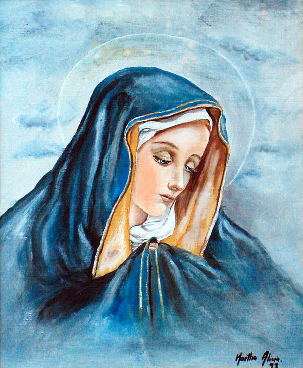 Image pieuse de la vierge Marie
