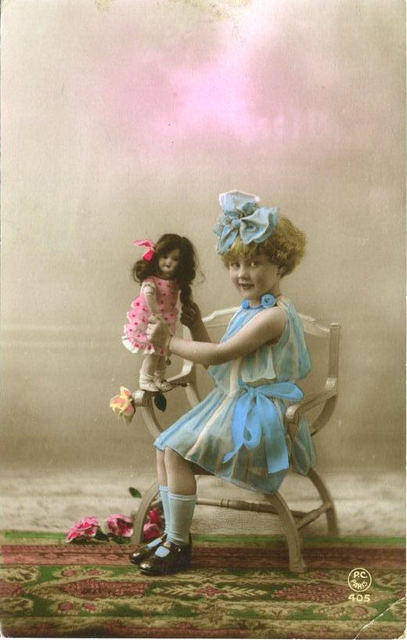 Carte victorienne enfants