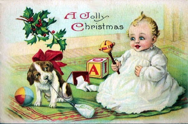 Carte ancienne de Noel