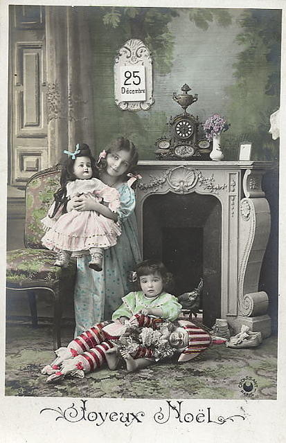 Carte victorienne enfants