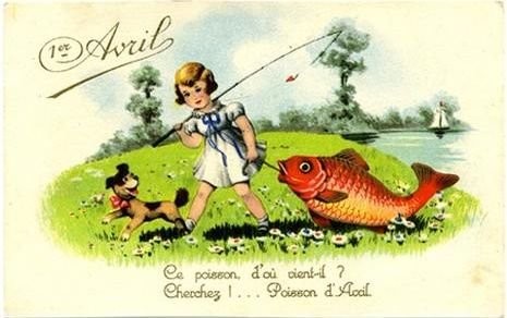 Cartes anciennes( Poisson d'Avril )