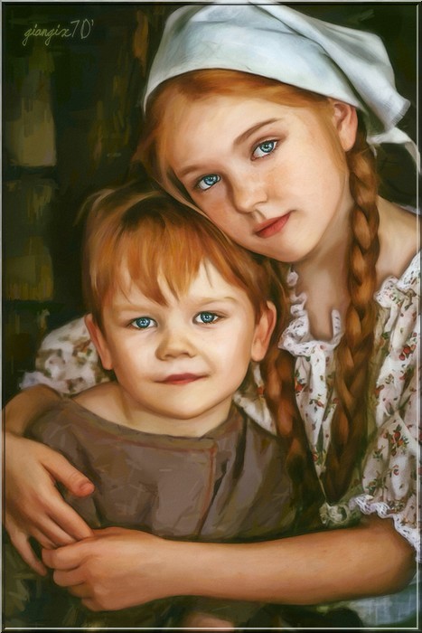 Enfants en peinture