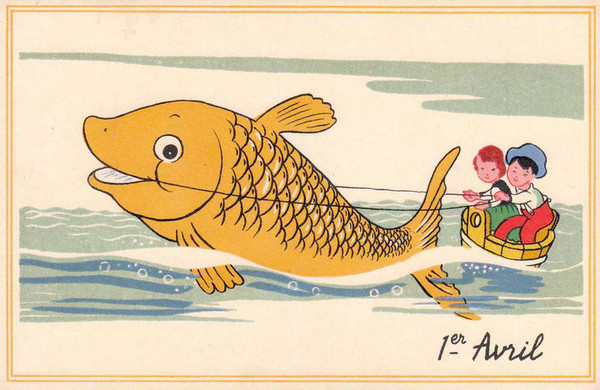 Cartes anciennes( Poisson d'Avril )