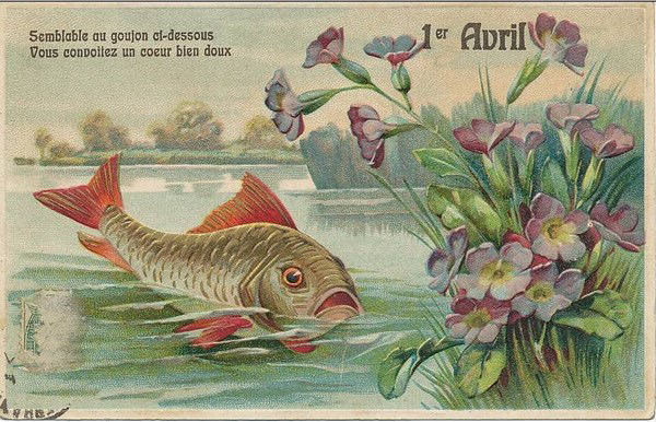 Cartes anciennes( Poisson d'Avril )