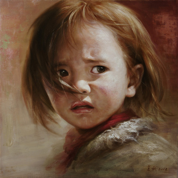 Enfant en peinture