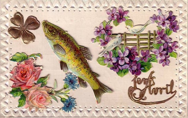 Cartes anciennes( Poisson d'Avril )