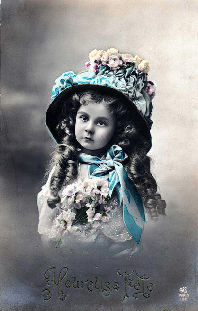 Carte victorienne enfants