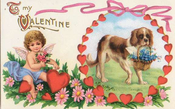  Carte ancienne -Saint Valentin