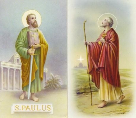 Images pieuses(Saints Paul et Pierre )