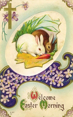 Carte ancienne de Pâques