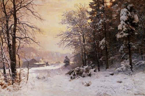  Paysage de neige en peinture