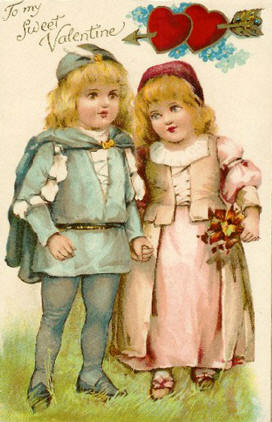  Carte ancienne -Saint Valentin