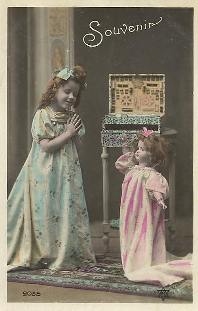 Carte victorienne enfants