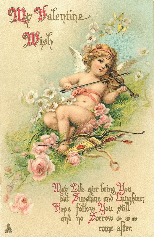  Carte ancienne -Saint Valentin