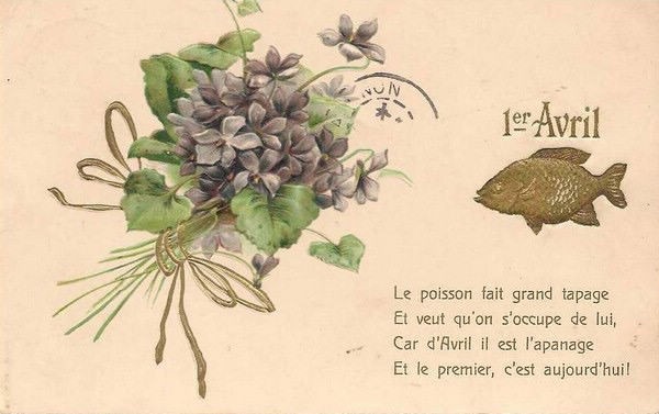 Cartes anciennes( Poisson d'Avril )