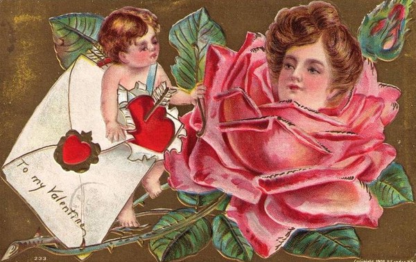 Carte ancienne de Saint Valentin