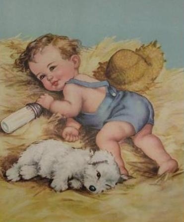 Illustration divers - Bébé d'antan