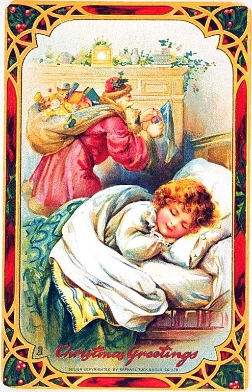 Carte ancienne de Noel