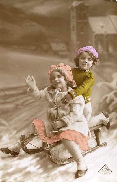 Carte victorienne enfants