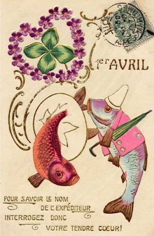 Cartes anciennes( Poisson d'Avril )