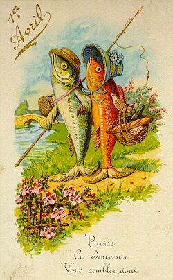 Cartes anciennes( Poisson d'Avril )