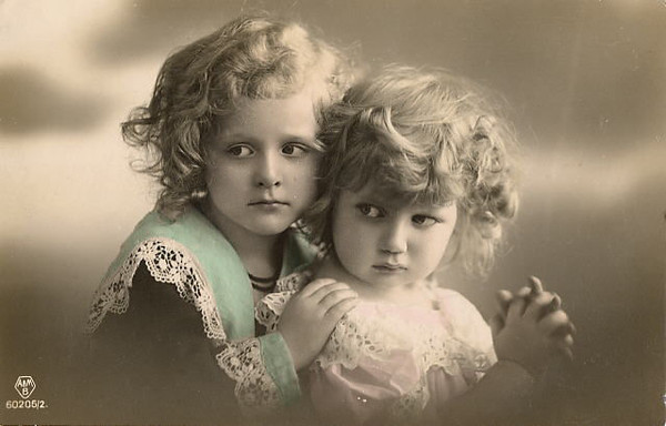 Carte victorienne enfants