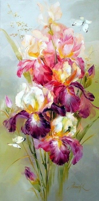 Fleurs en peinture