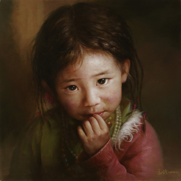 Enfant en peinture