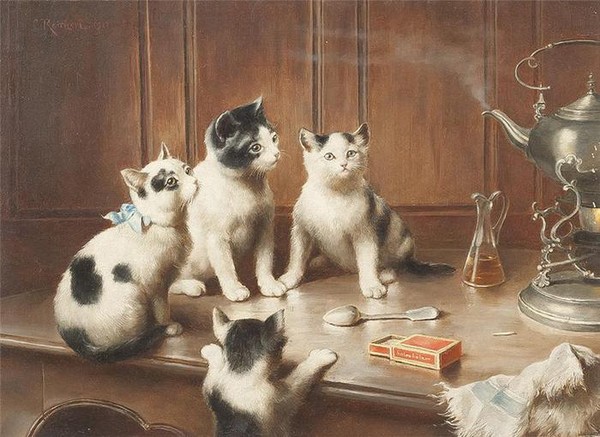 Animaux en peintures ( Les chats)