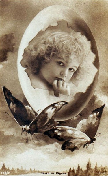 Carte victorienne enfants