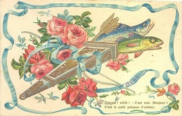 Cartes anciennes( Poisson d'Avril )