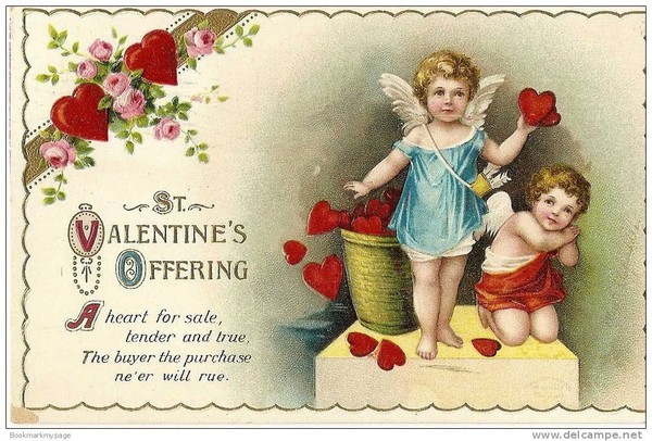  Carte ancienne -Saint Valentin