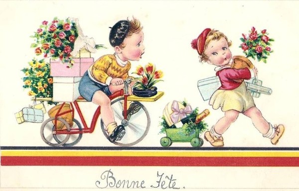 Carte ancienne de bonne fête