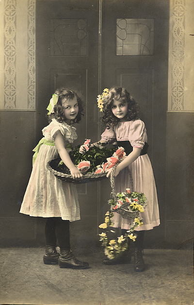 Carte victorienne enfants