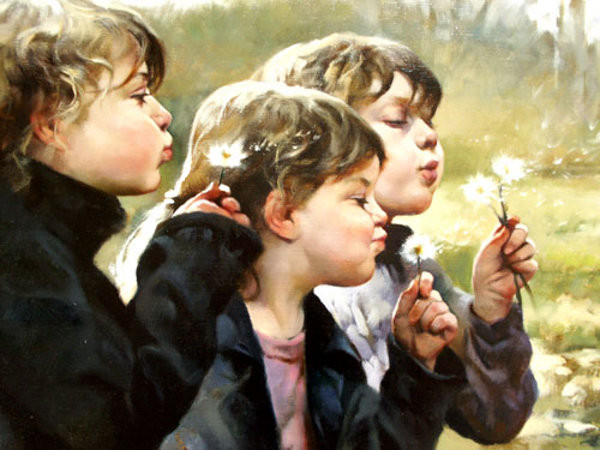 Enfants en peinture