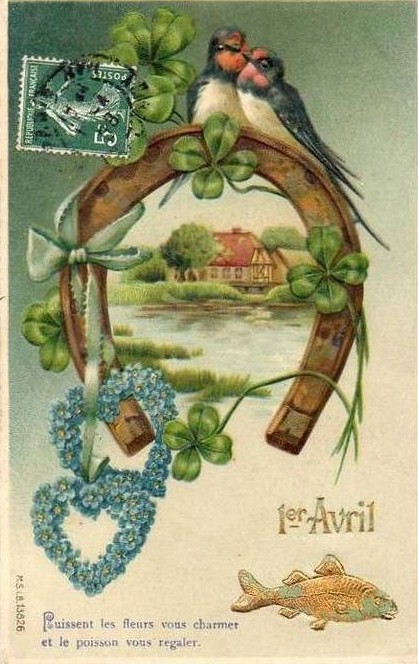 Carte ancienne de 1er avril