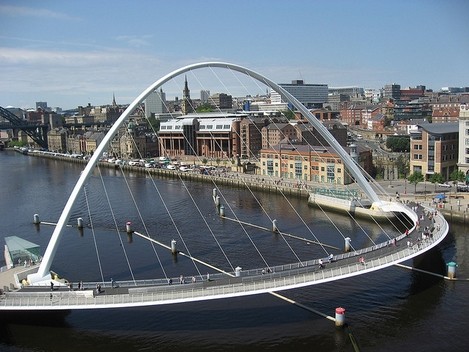 Le pont Millénnium Bridge (Gateshead )